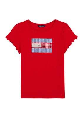 Tommy Hilfiger Girls 7-16 85 T-Shirt, Red