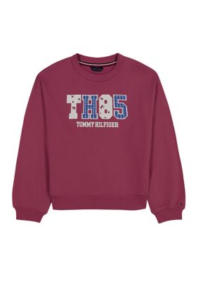 Tommy Hilfiger Girls 7-16 Appliqué Crew Neck Pullover