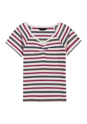 Tommy Hilfiger Girls 7-16 Short Sleeve Ribbed Top