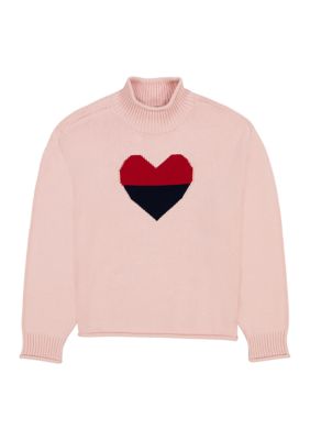 Tommy Hilfiger Girls 7-16 Heart Roll Neck Sweater, XL