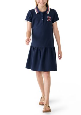 Tommy Hilfiger Girls 7-16 Polo Dress, Navy Blue