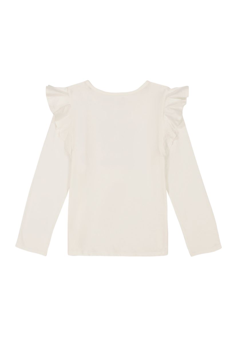 Girls 7-16 Ruffle Sequin Logo T-Shirt