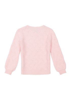 Girls 7-16 Heritage Pointelle Knit Sweater