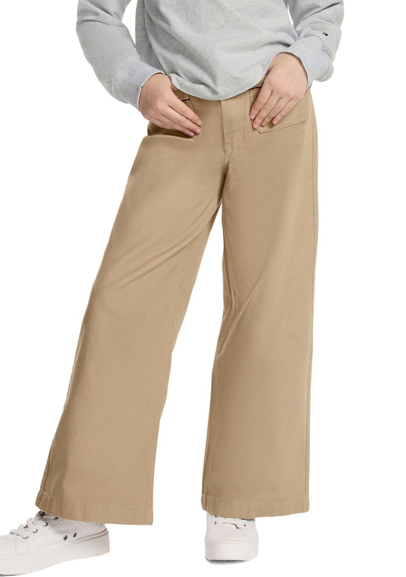 Girls 7-16 Wide Leg Khaki Pants