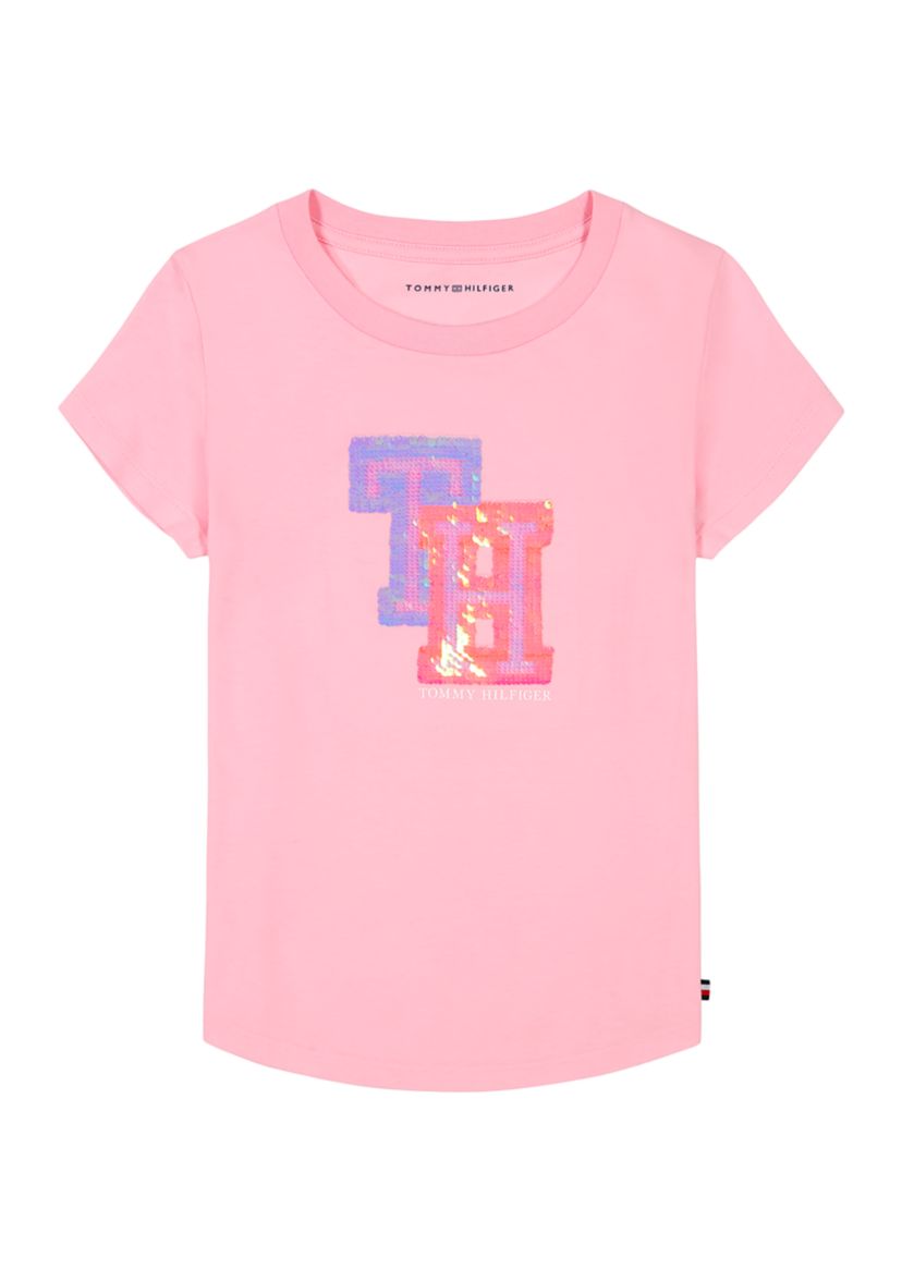 Girls 7-16 Interlocking Flip Sequin Graphic T-Shirt