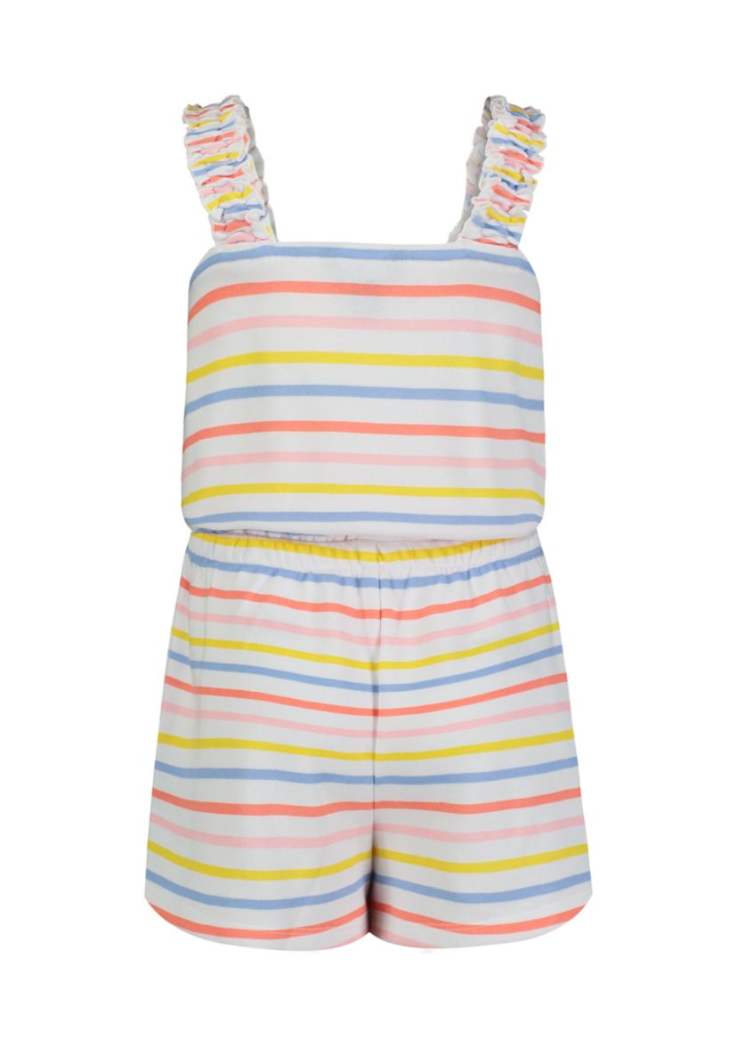 Girls 7-16 Printed Terry Romper