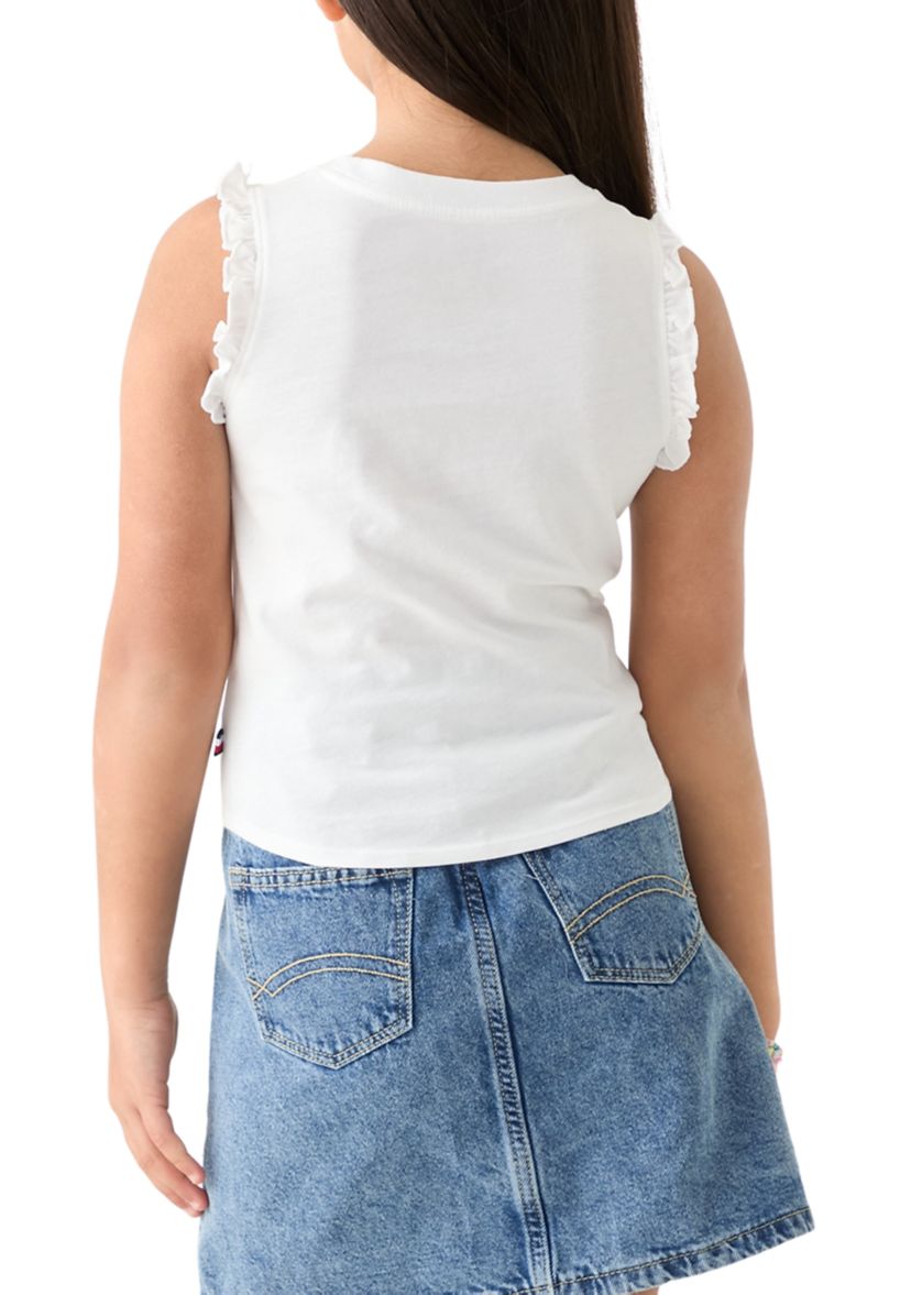 Girls 7-16 Sleeveless Ruffle T-Shirt 