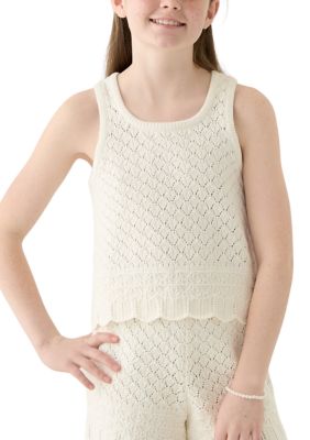 Tommy Hilfiger Girls 7-16 Crochet Sweater Tank Top