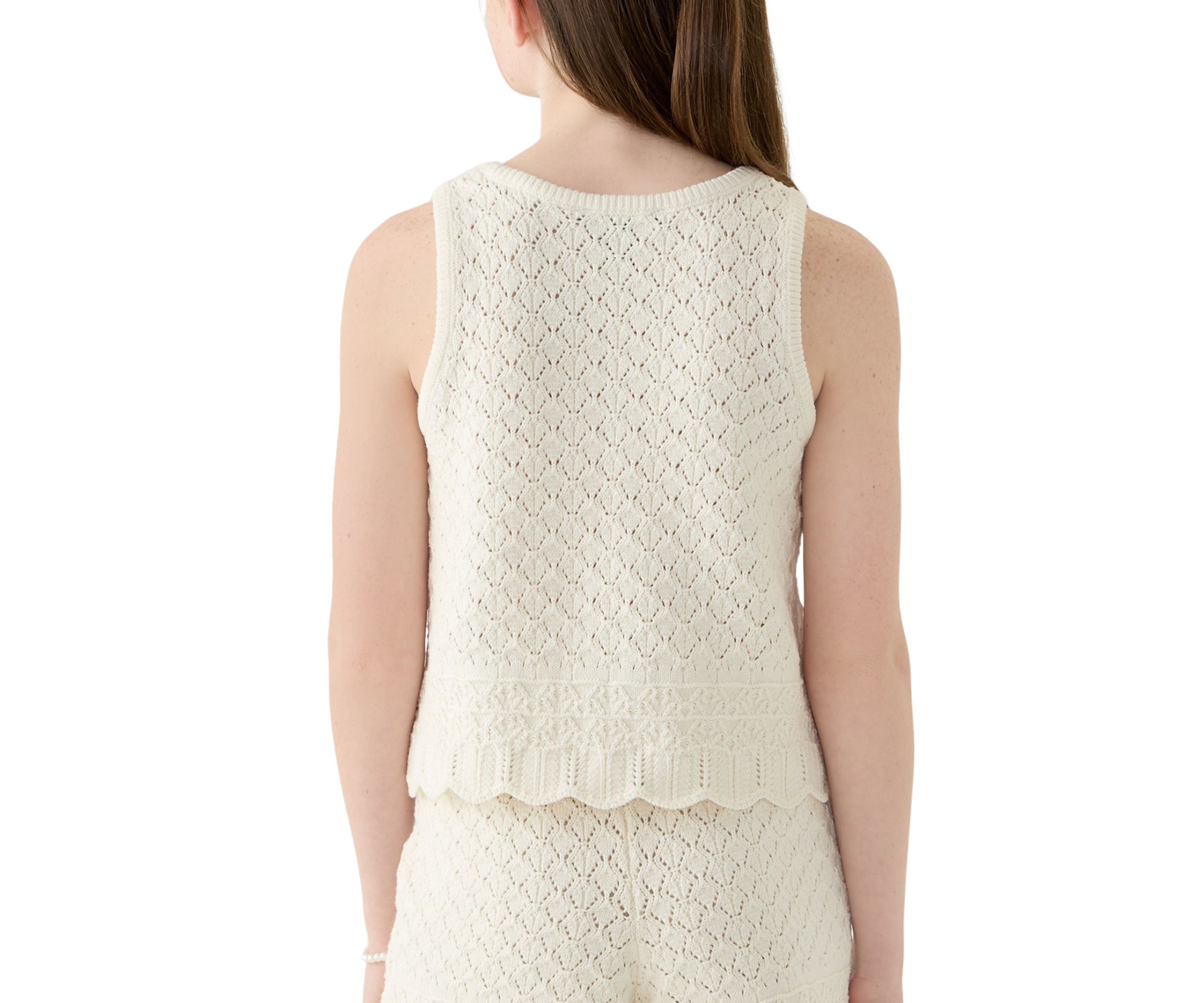 Girls 7-16 Crochet Sweater Tank Top