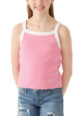 Tommy Hilfiger Girls 7-16 Striped Tank Top, Pink