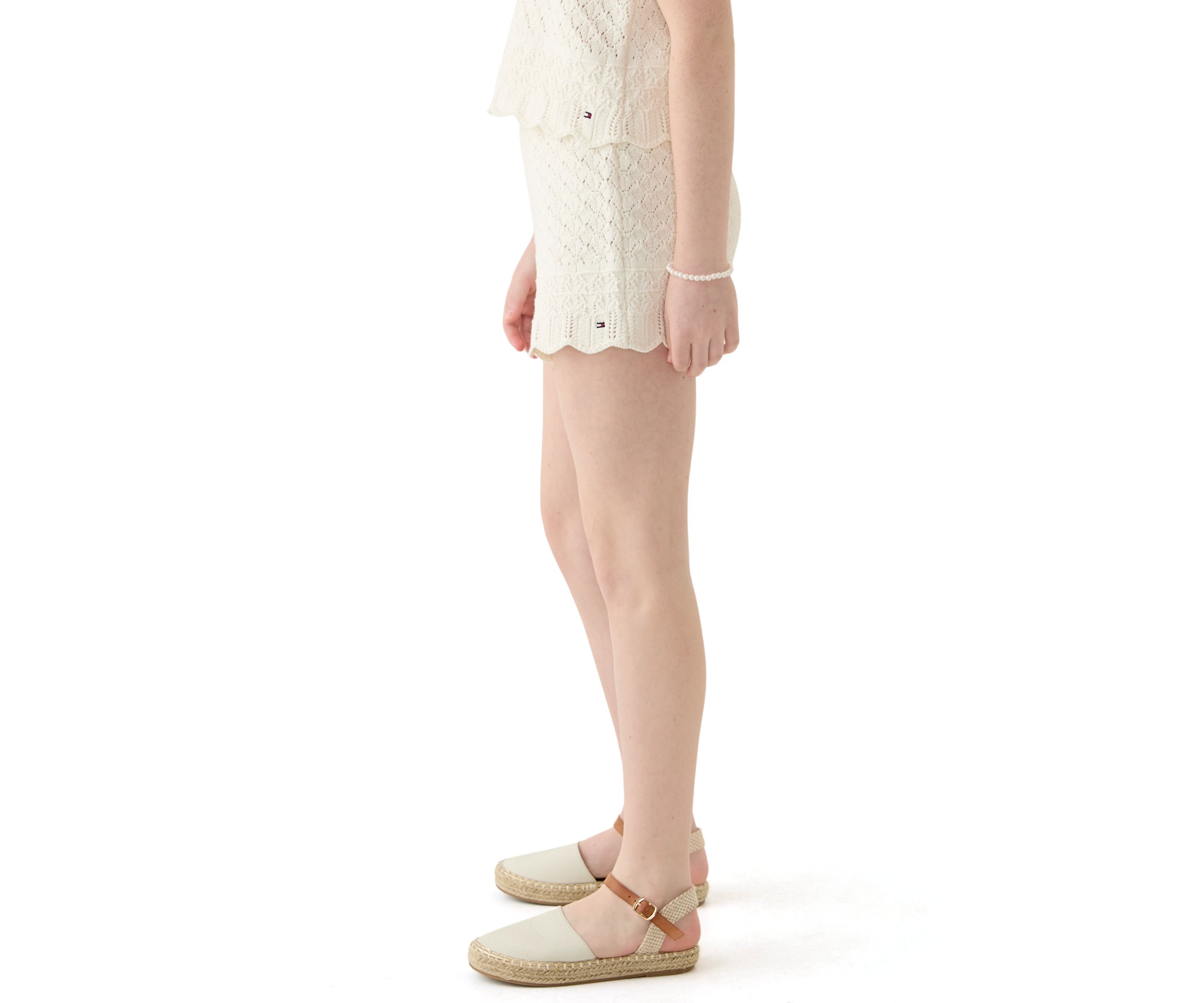 Girls 7-16 Crochet Sweater Shorts