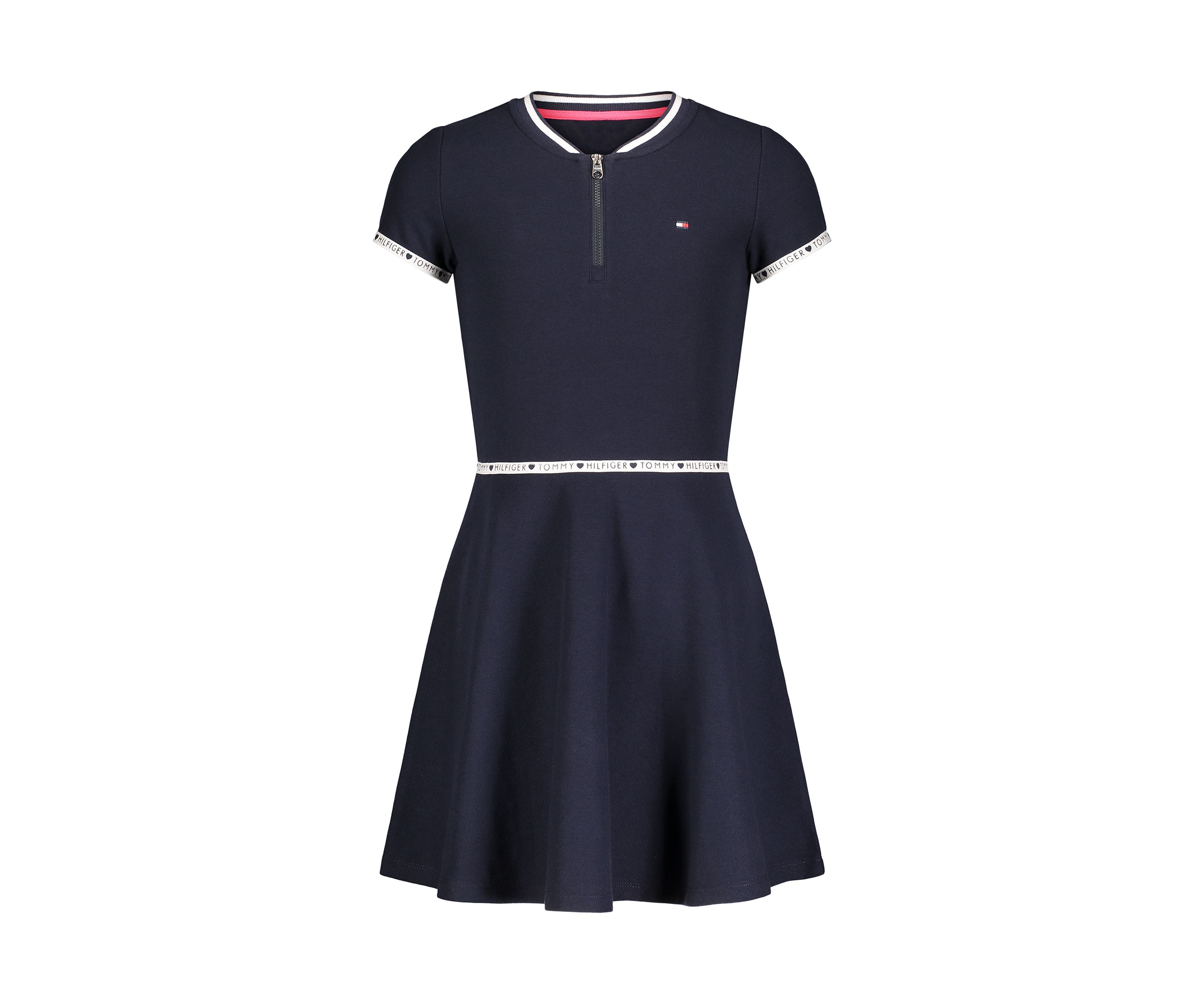 Girls 7-16 Taping 1/4 Zip Dress
