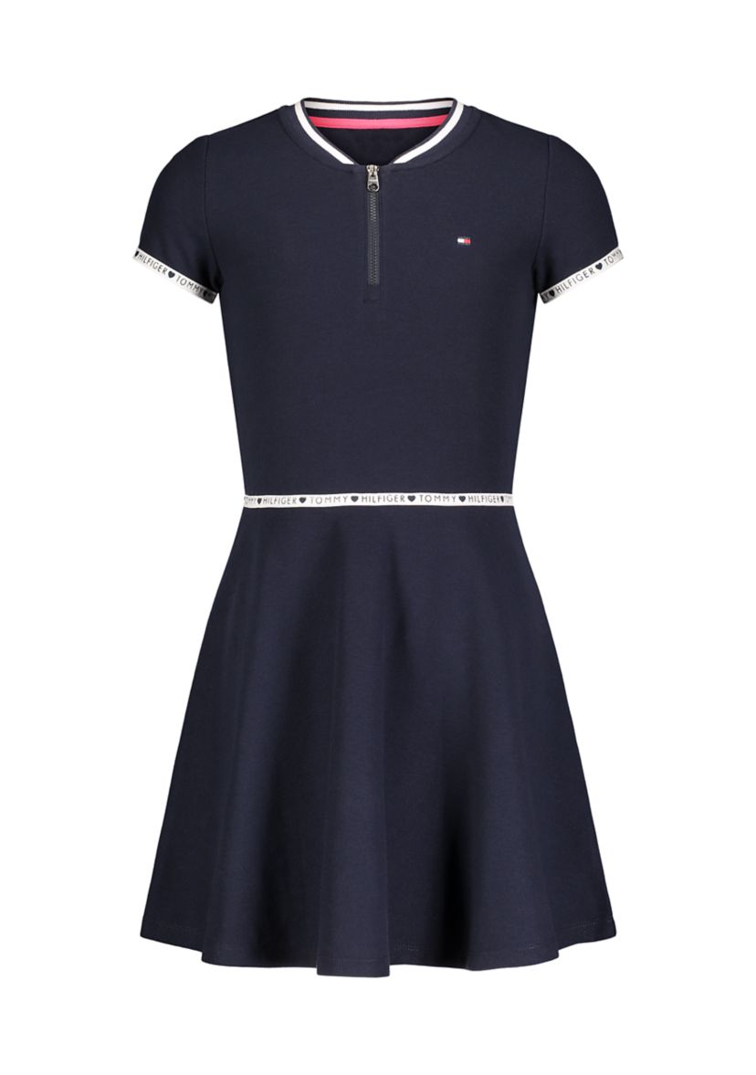 Girls 7-16 Taping 1/4 Zip Dress