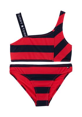 Lyn Bounce filthy Tommy Hilfiger Girls 7-16 2 Piece Directional Rugby Stripe Swimsuit | belk