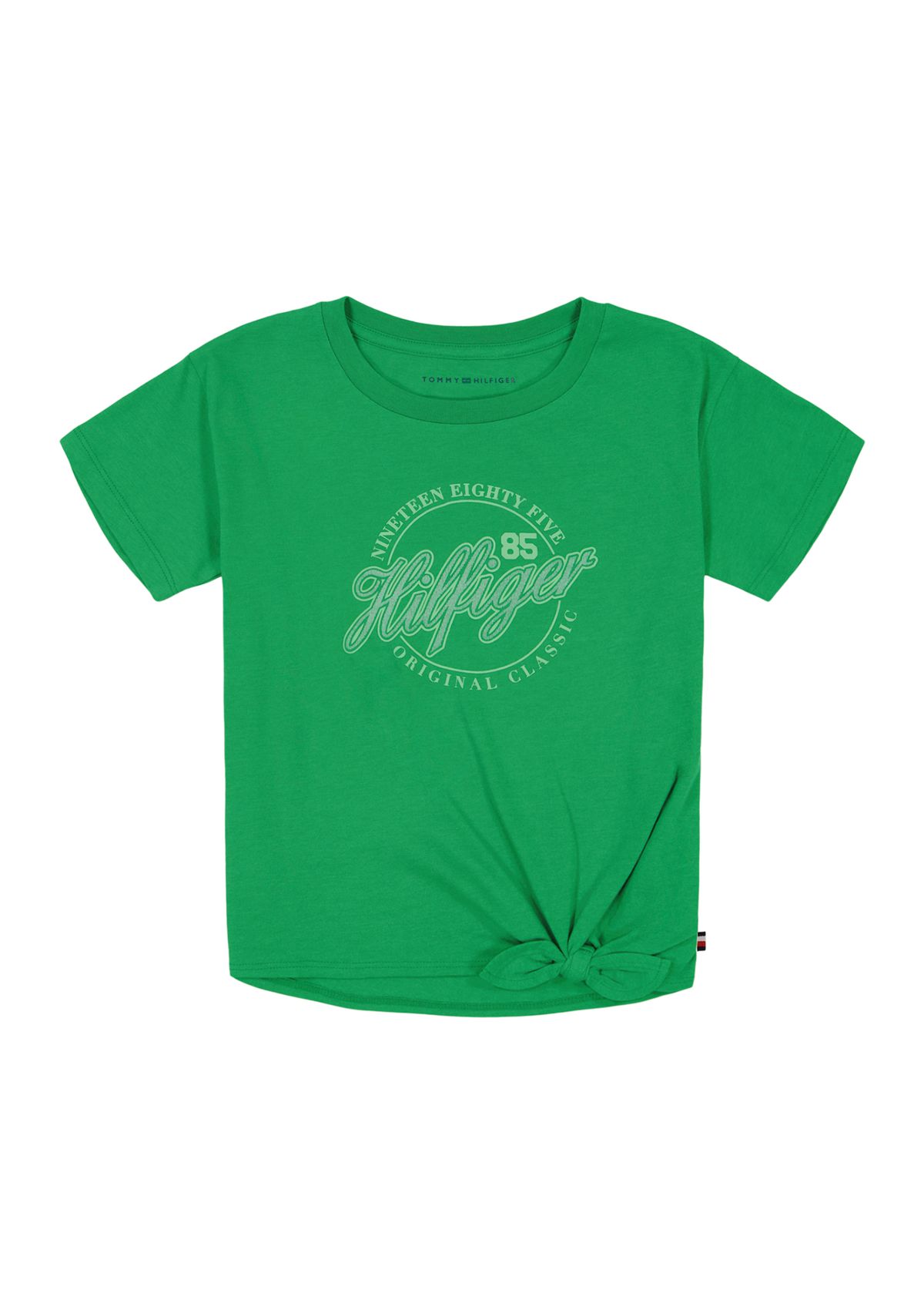 Girls 7-16 Script Logo Graphic Twist Front T-Shirt