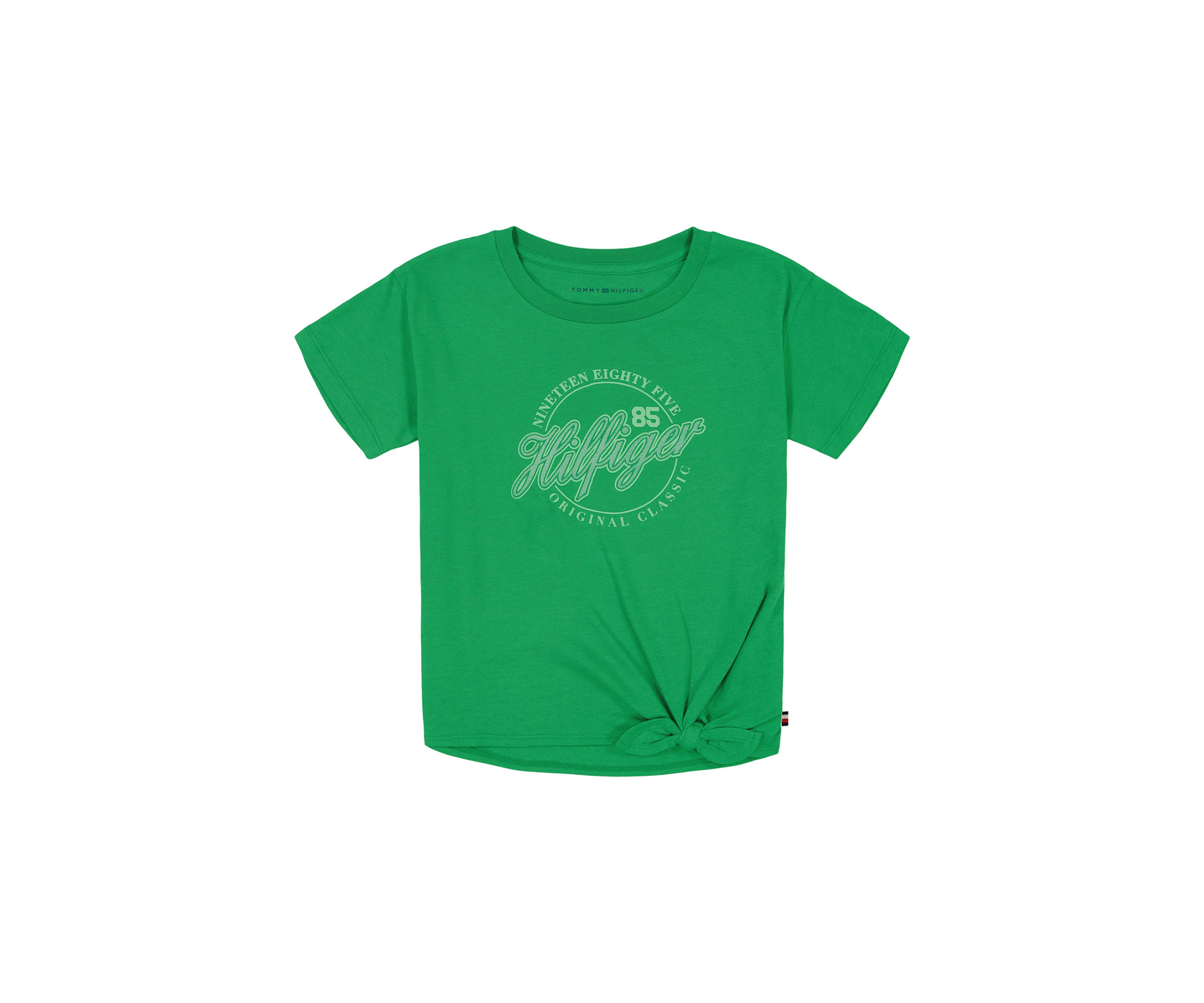 Girls 7-16 Script Logo Graphic Twist Front T-Shirt
