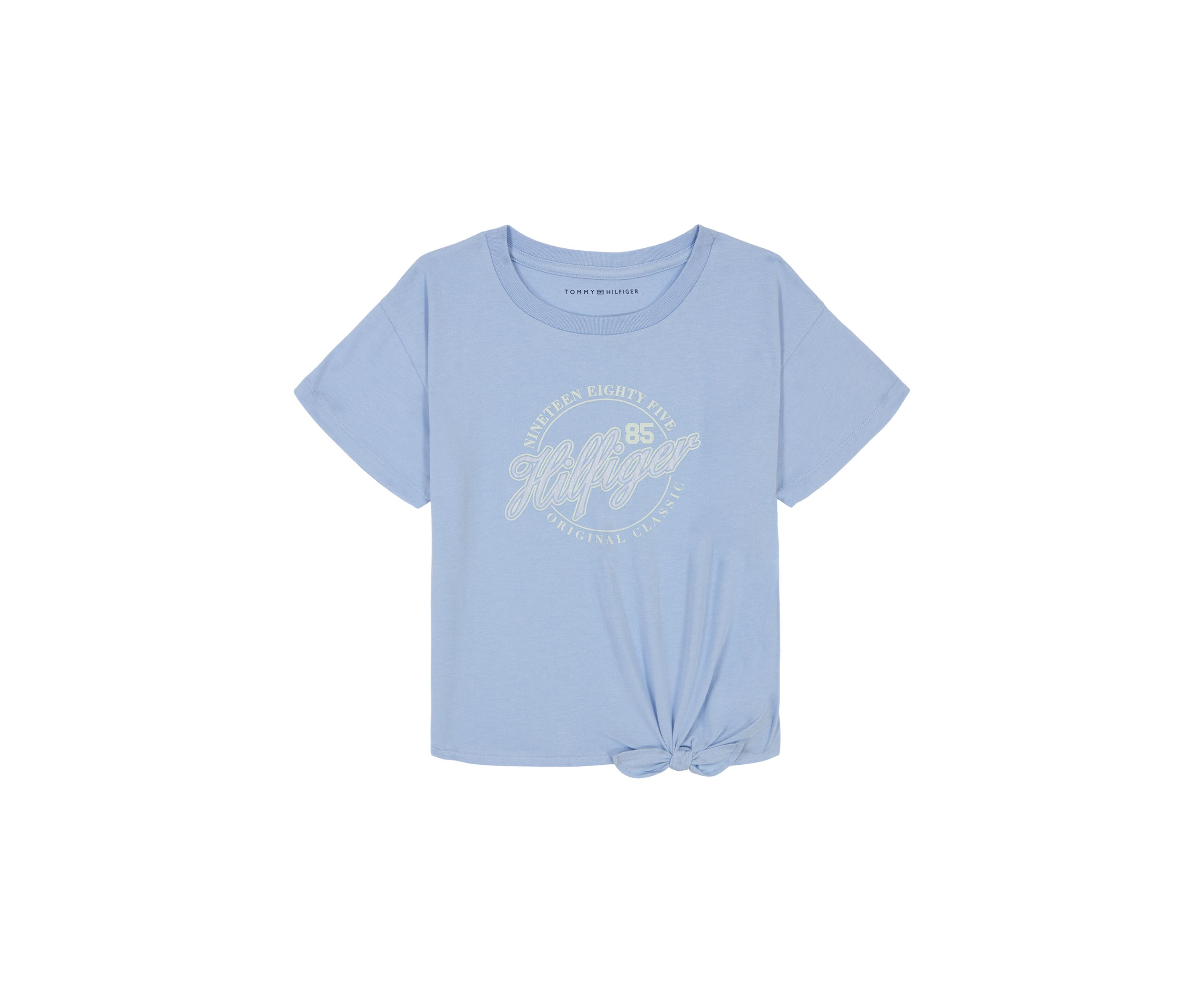 Girls 7-16 Script Logo Graphic Twist Front T-Shirt