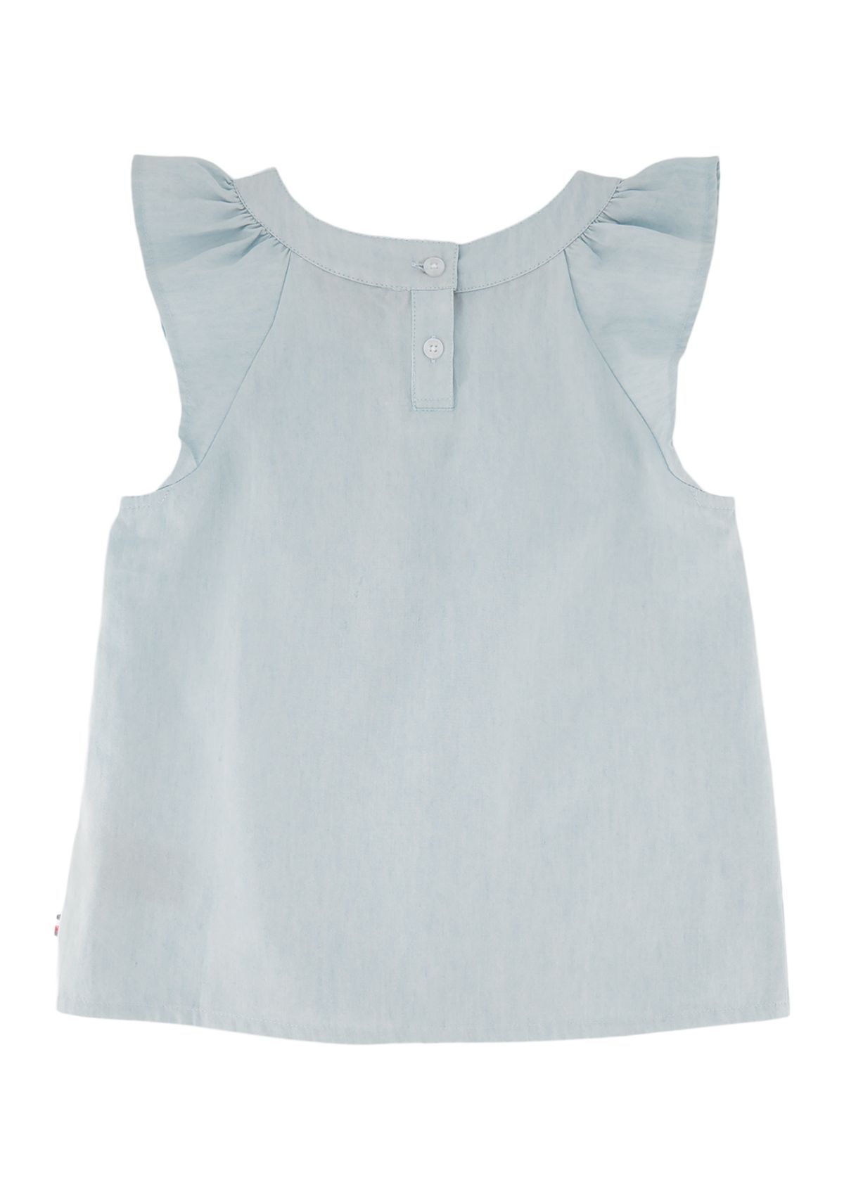 Girls 7-16 Short Sleeve Denim Top