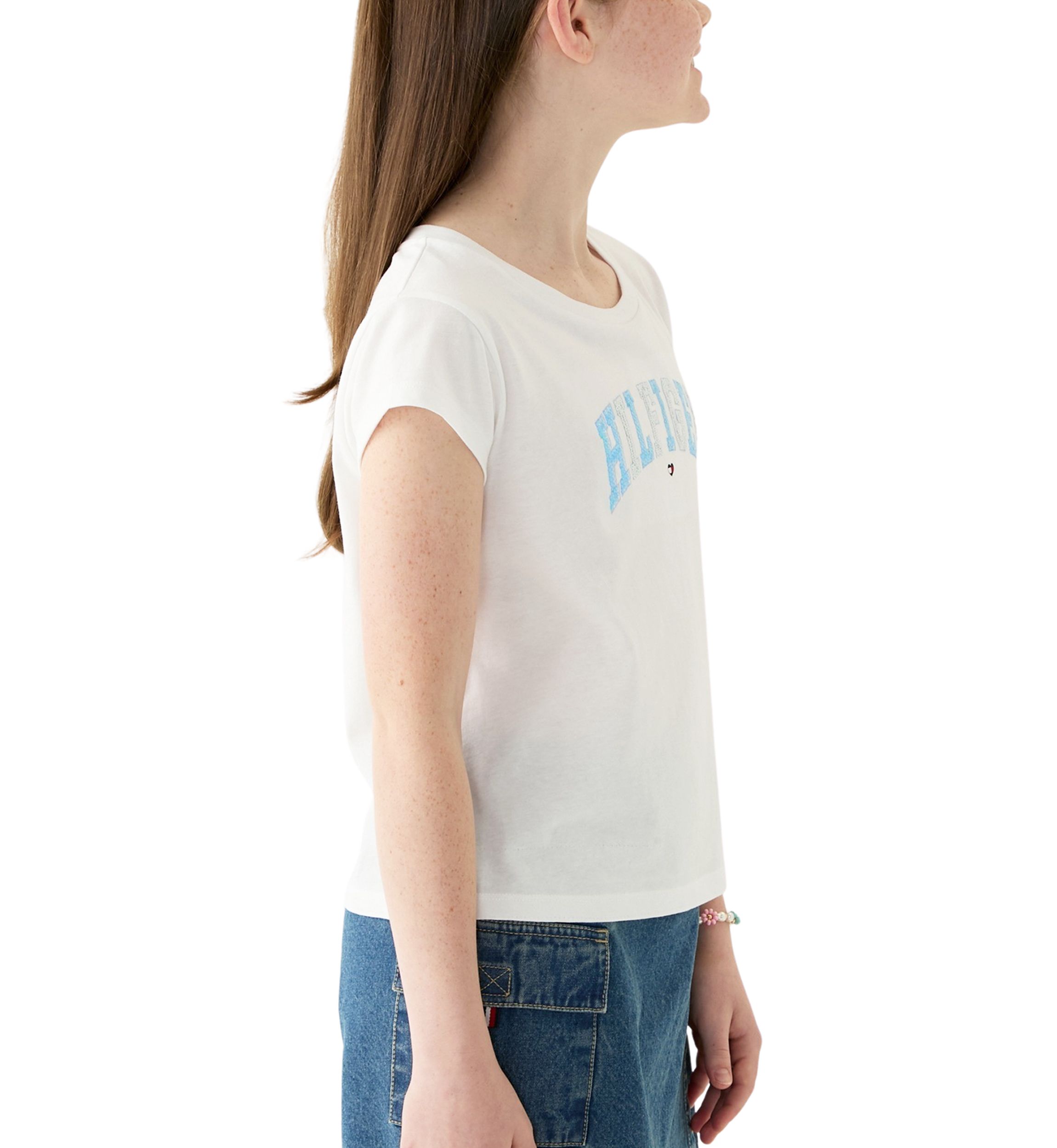 Girls 7-16 Arched Sequin Boxy Top
