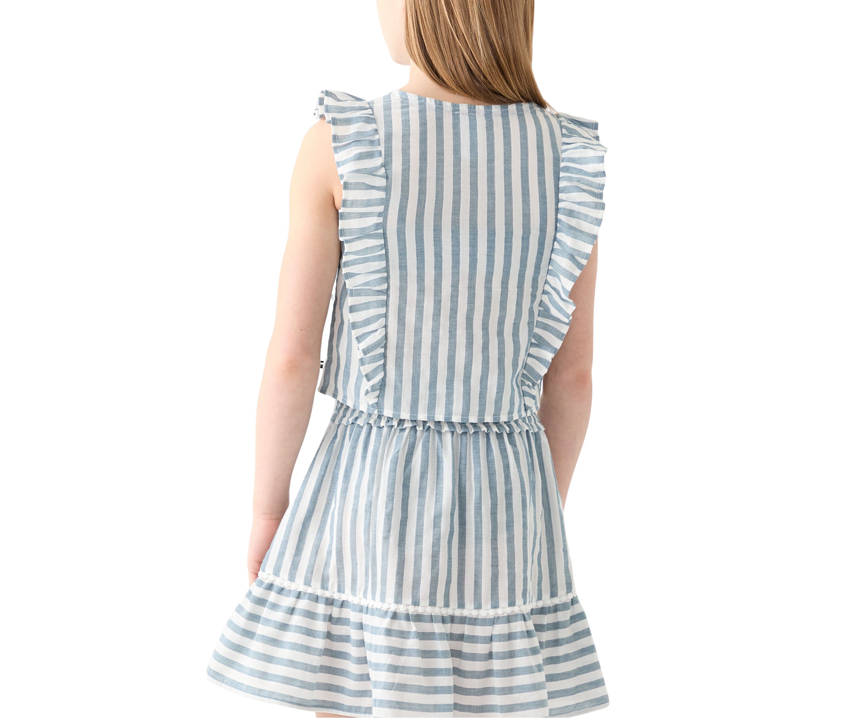 Girls 7-16 Yarn Dyed Short Sleeve Top