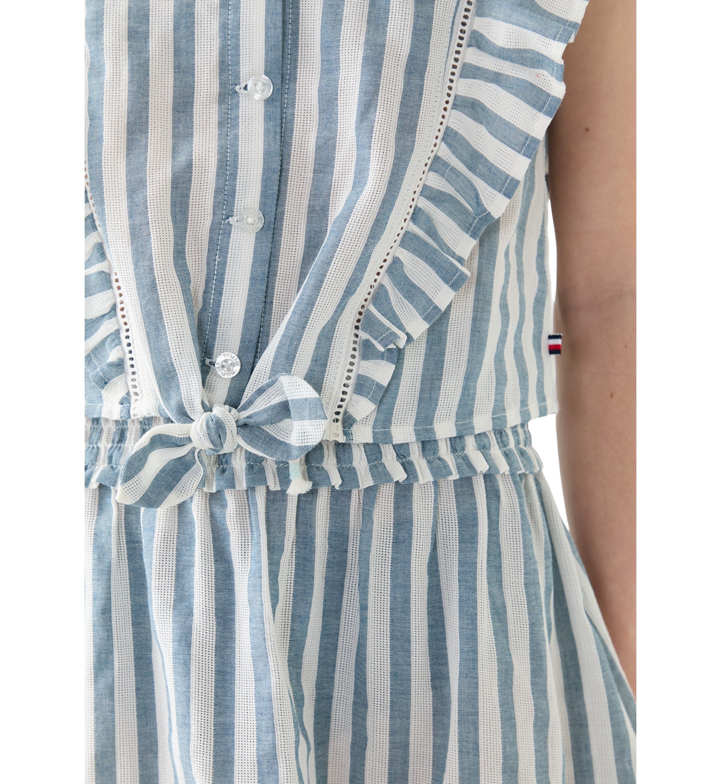 Girls 7-16 Yarn Dyed Short Sleeve Top