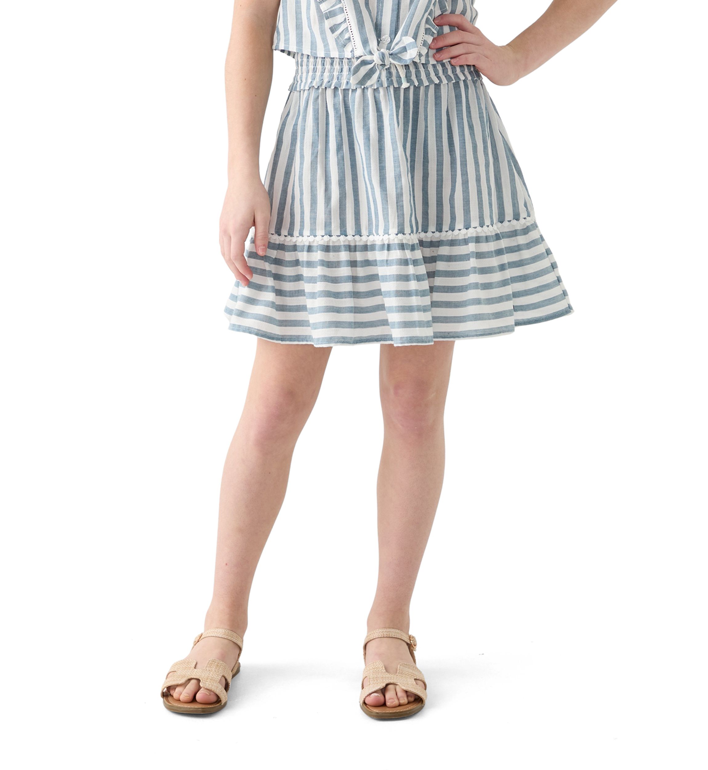 Girls 7-16 Yarn Dyed Striped Skirt