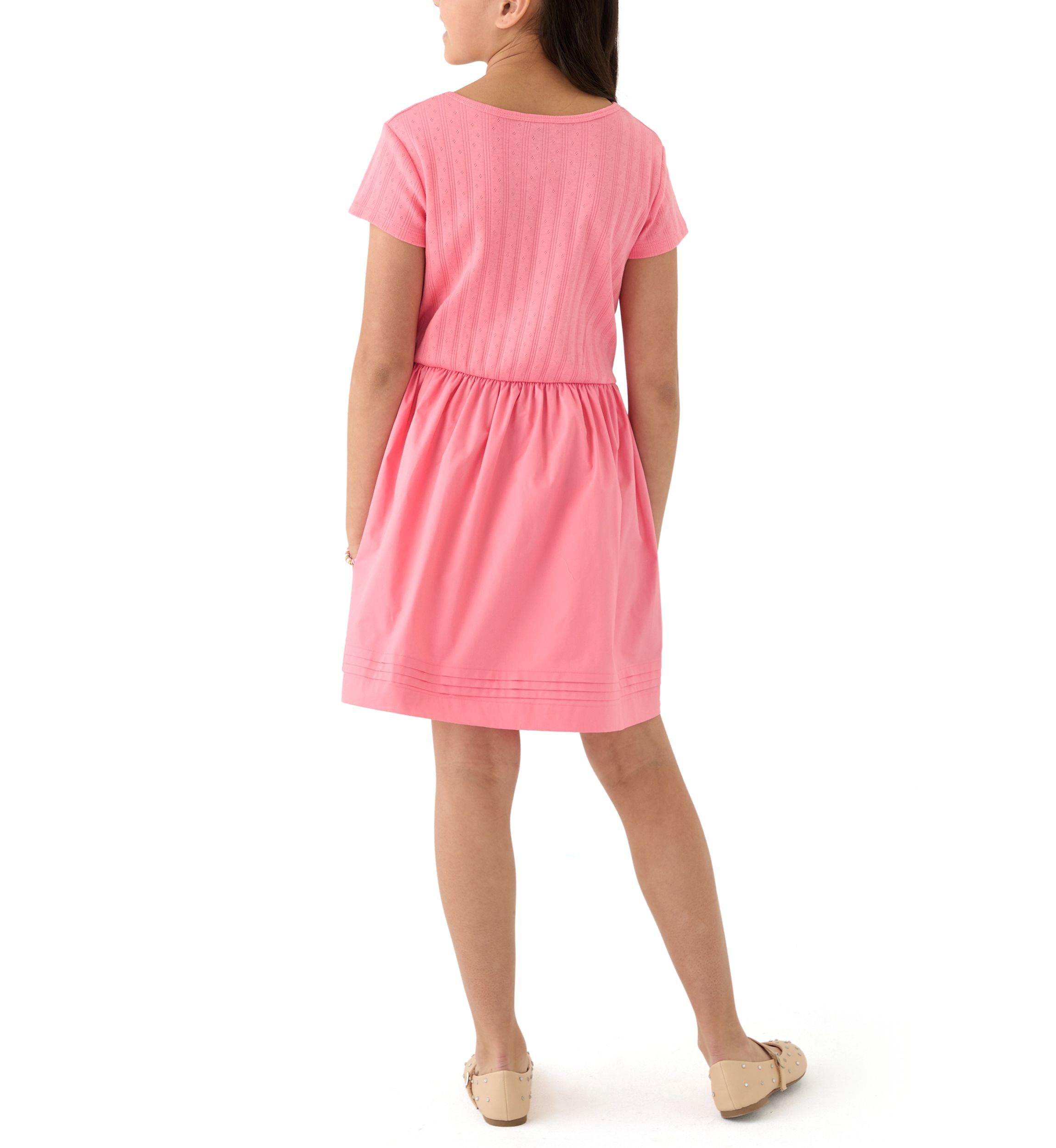 Girls 7-16 Knit to Woven Dress