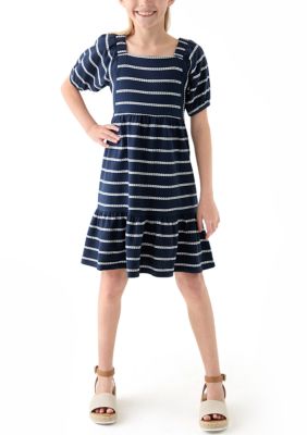 Tommy Hilfiger Girls 7-16 Rope Stripe Tiered Dress