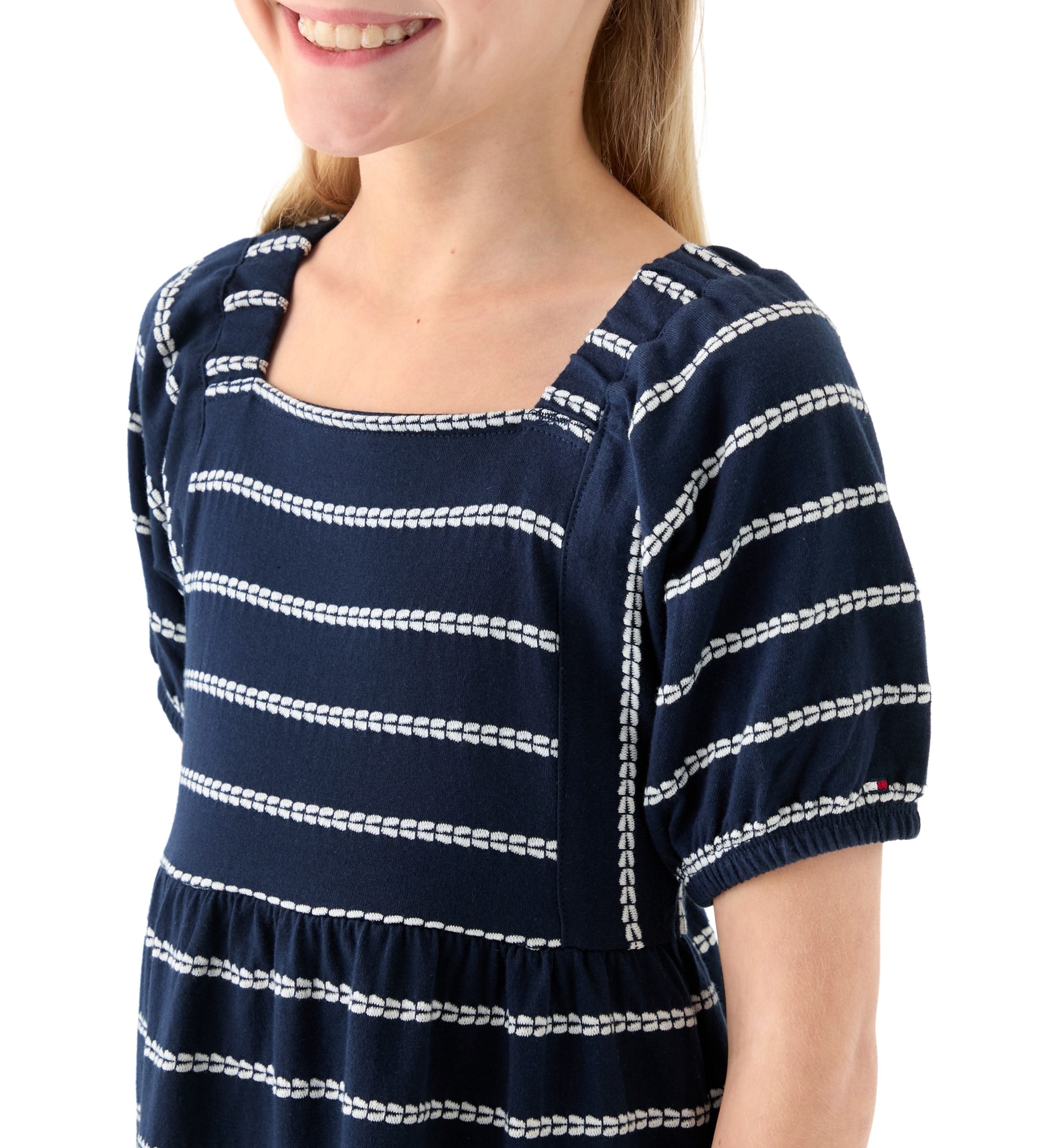 Girls 7-16 Rope Stripe Tiered Dress
