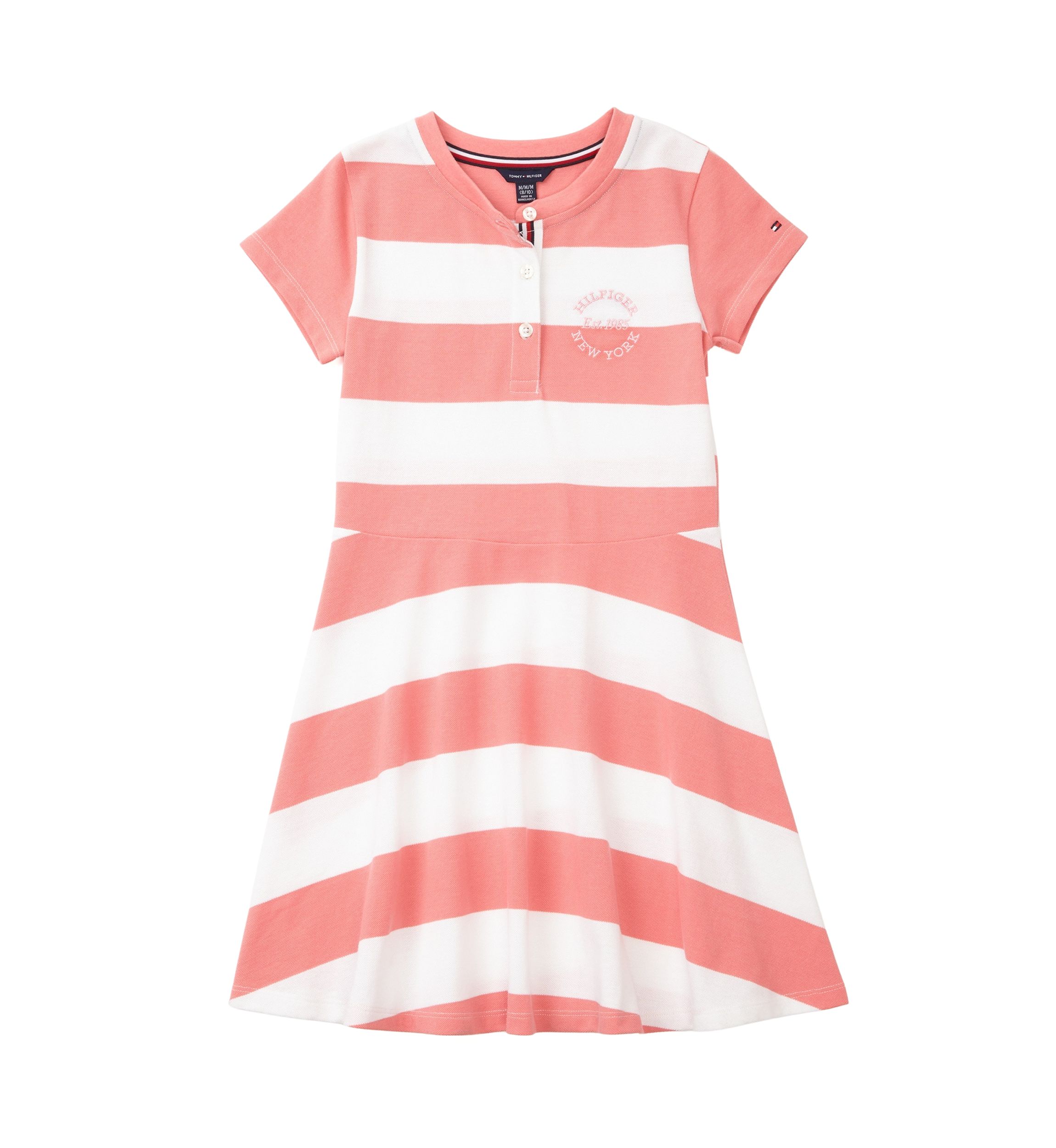Girls 7-16 Rugby Stripe Short Sleeve Dress