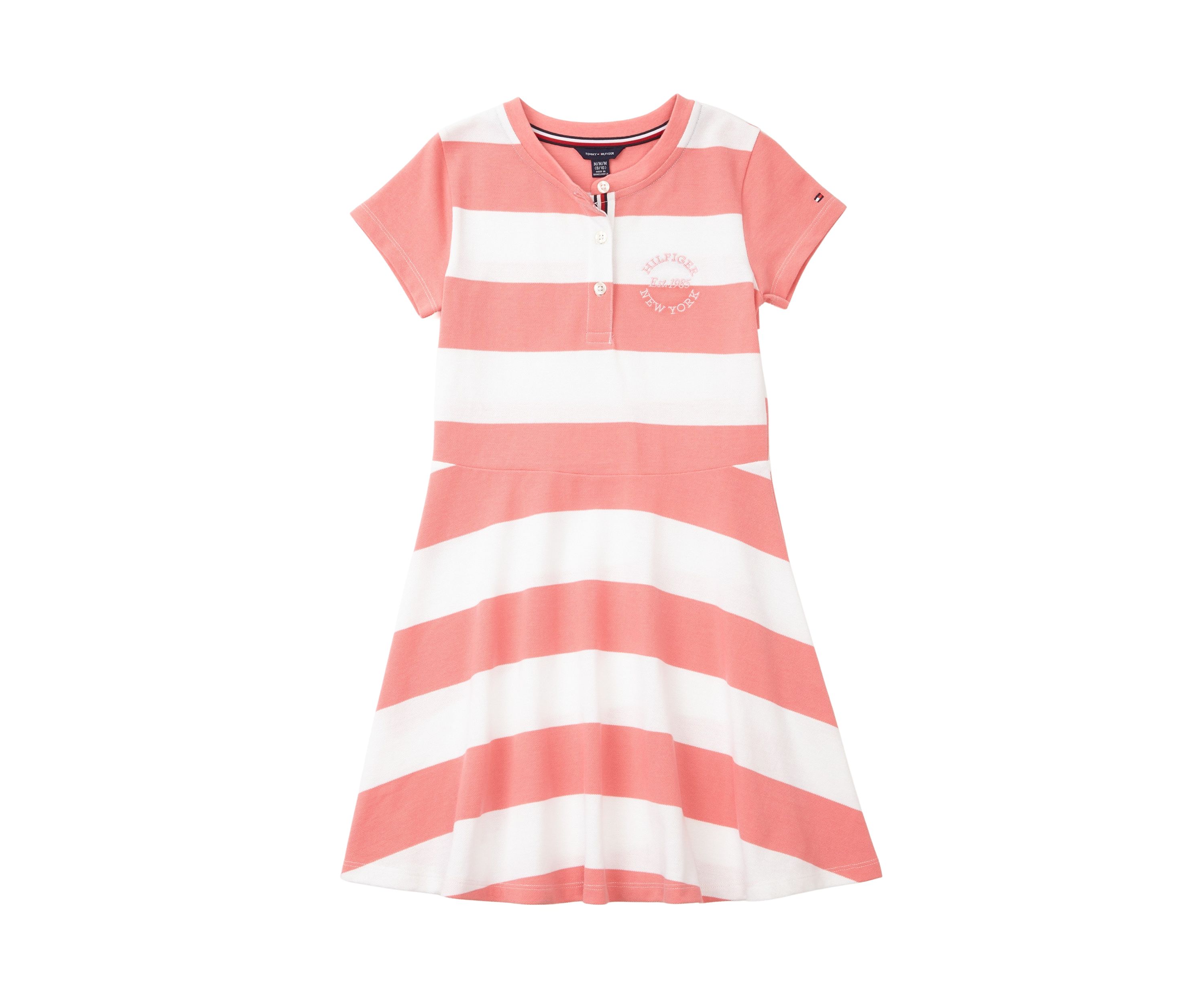 Girls 7-16 Rugby Stripe Short Sleeve Dress