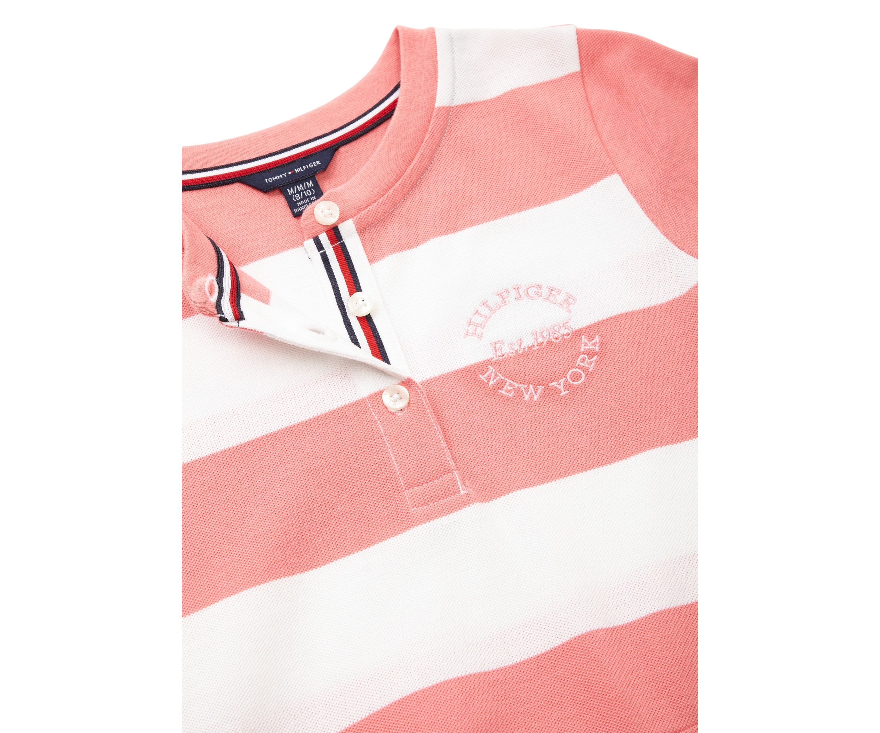 Girls 7-16 Rugby Stripe Short Sleeve Dress