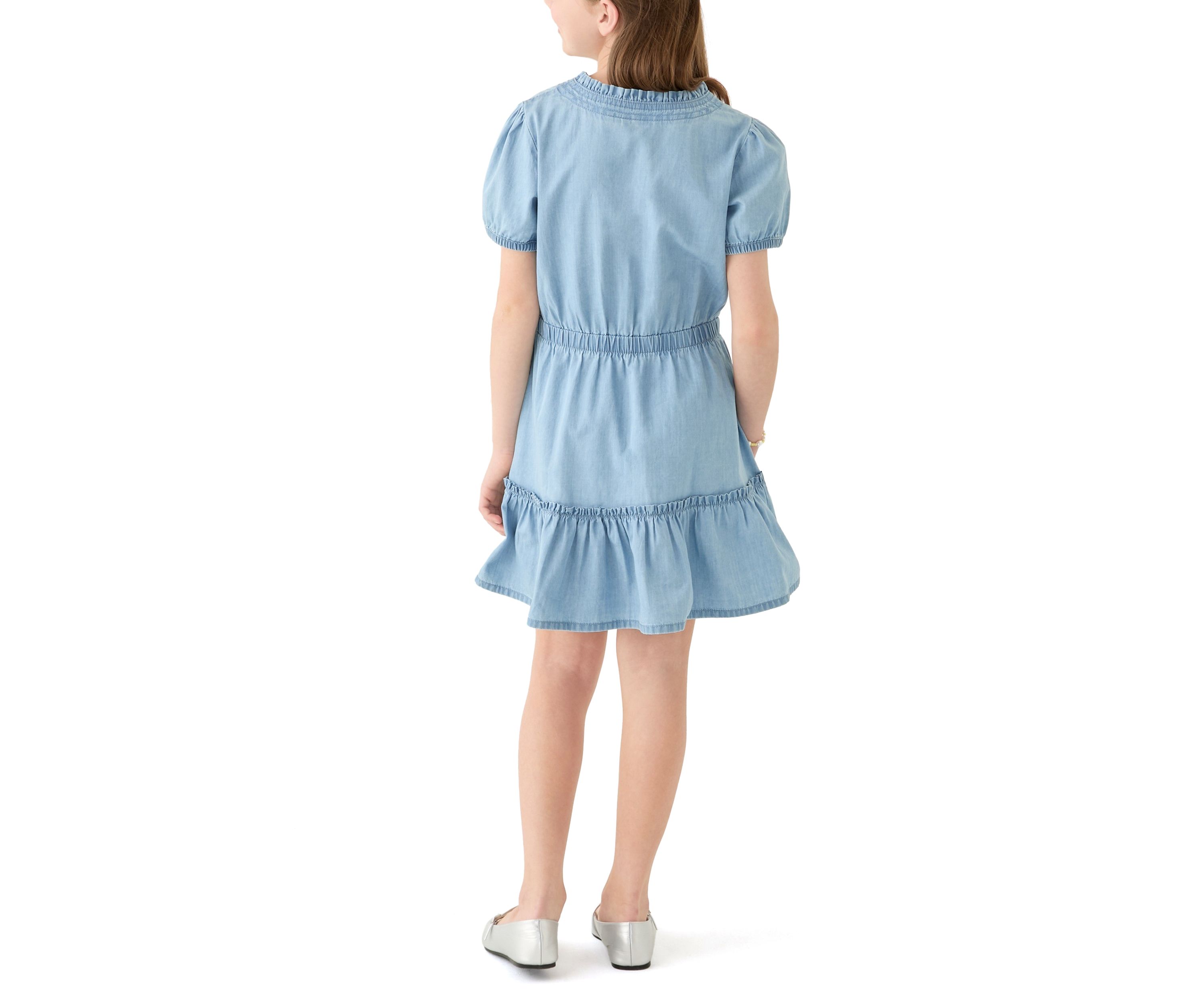 Girls 7-16 Puff Sleeve Dress