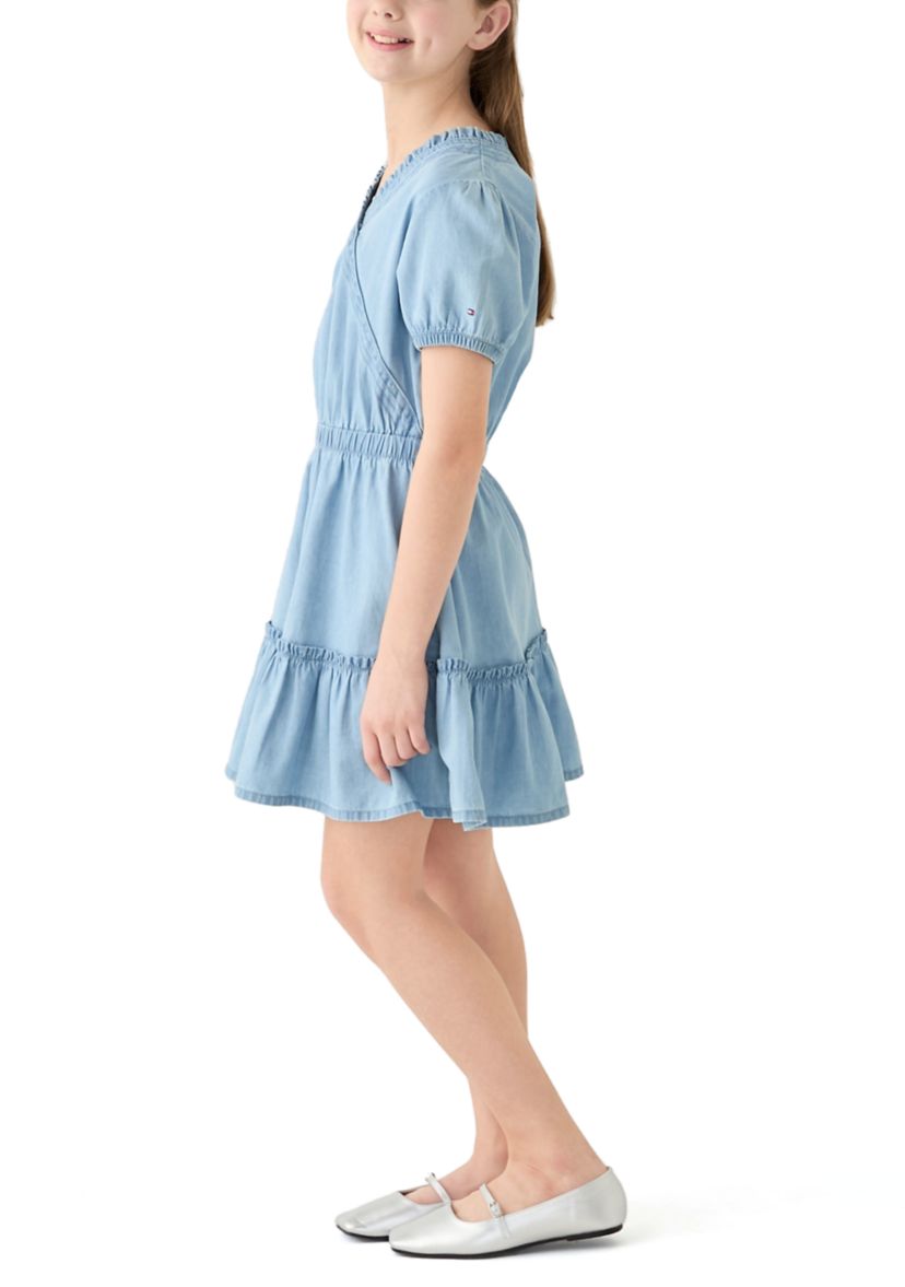 Girls 7-16 Puff Sleeve Dress