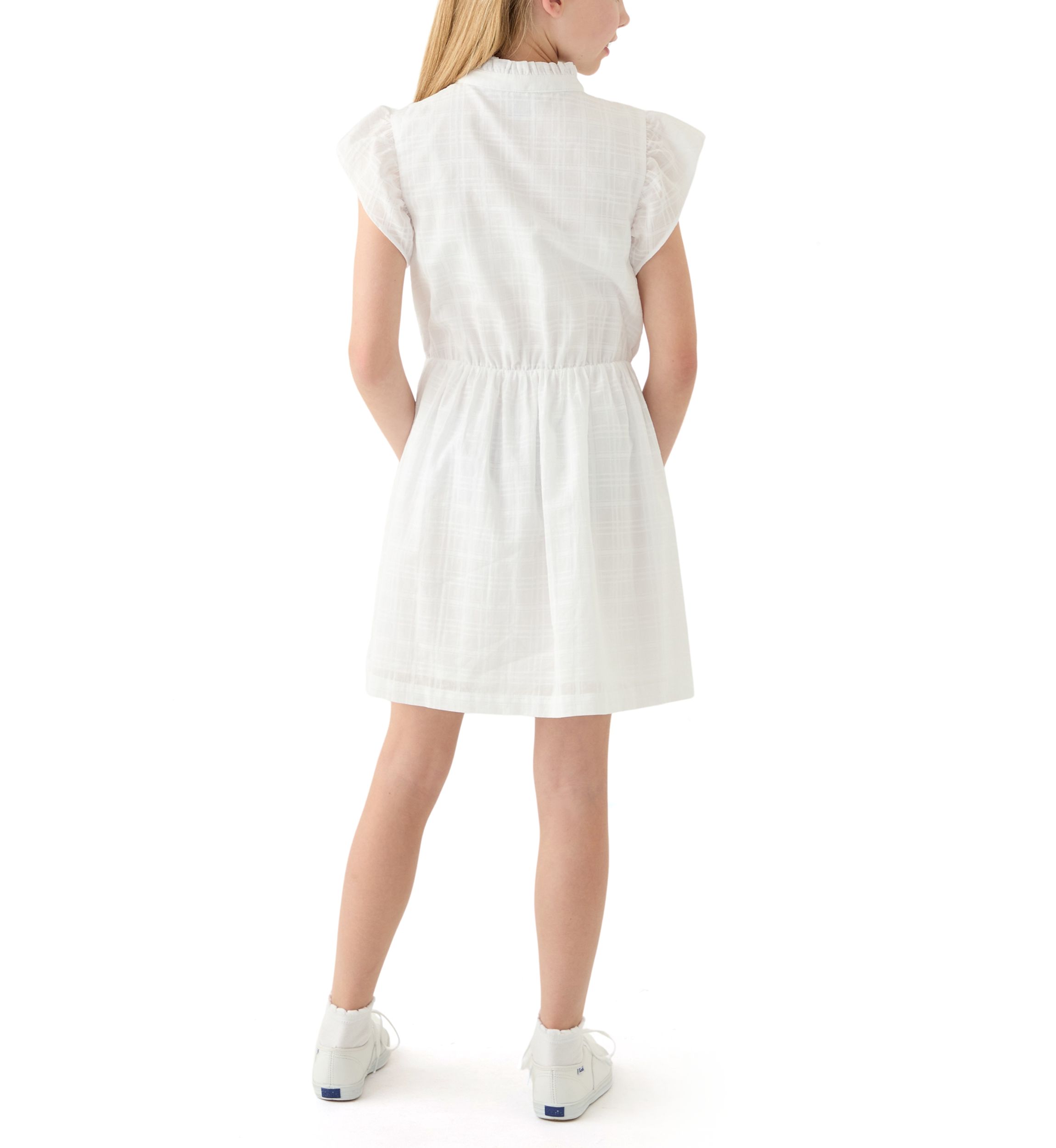 Girls 7-16 Dobby Short Sleeve Shirtdress