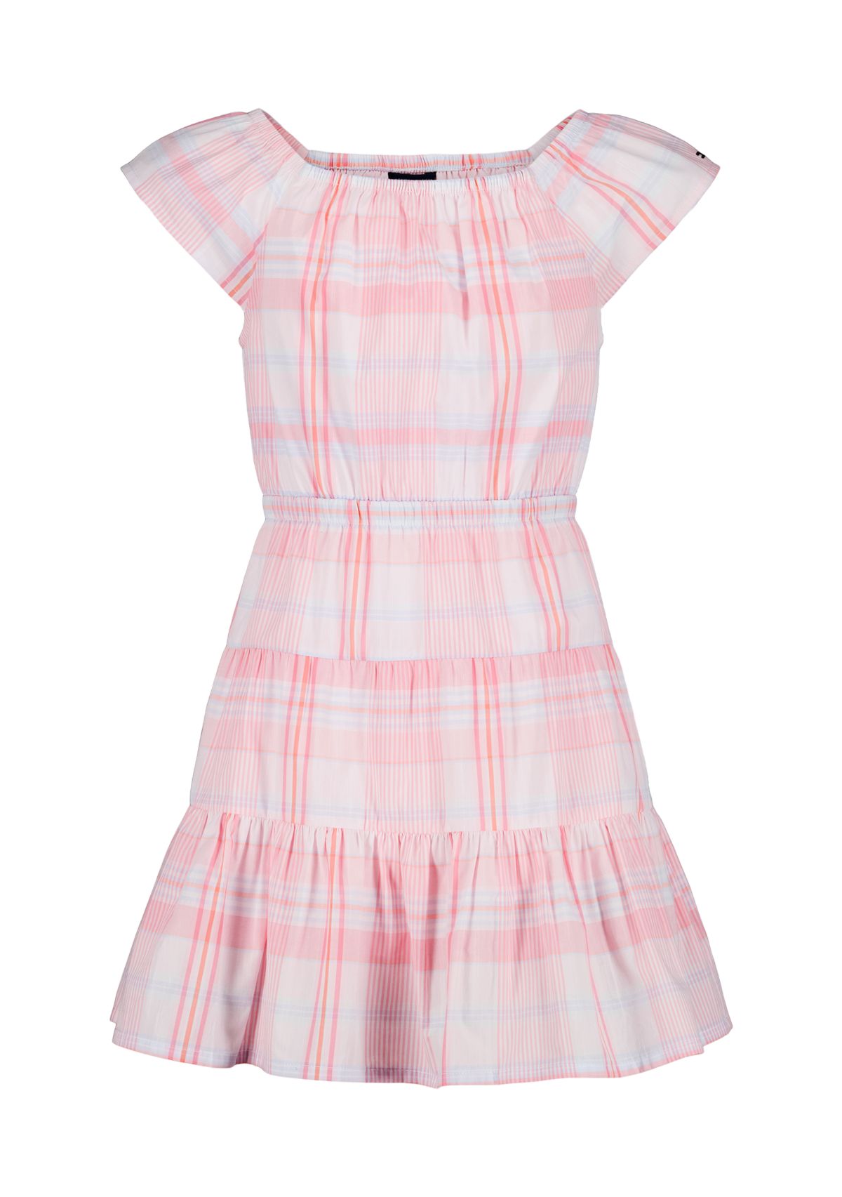 Girls 7-16 Madras Plaid Printed Dress