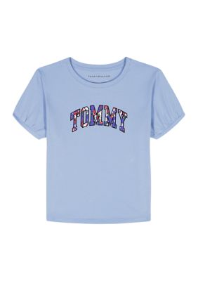 Tommy Hilfiger Girls 7-16 Oversized Floral Fill T-Shirt, Blue
