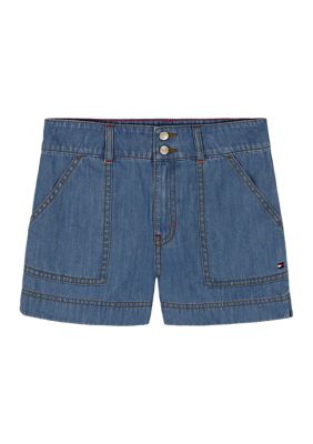 Tommy Hilfiger Girls 7-16 Denim Patch Pocket Shorts, 8