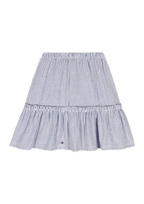 Tommy Hilfiger Girls 7-16 Striped Tiered Skirt, White