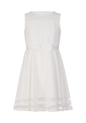 Calvin Klein Girls 7-16 Illusion Mesh Dress, 12