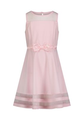 Calvin Klein Girls 4-6x Illusion Mesh Dress, Pink