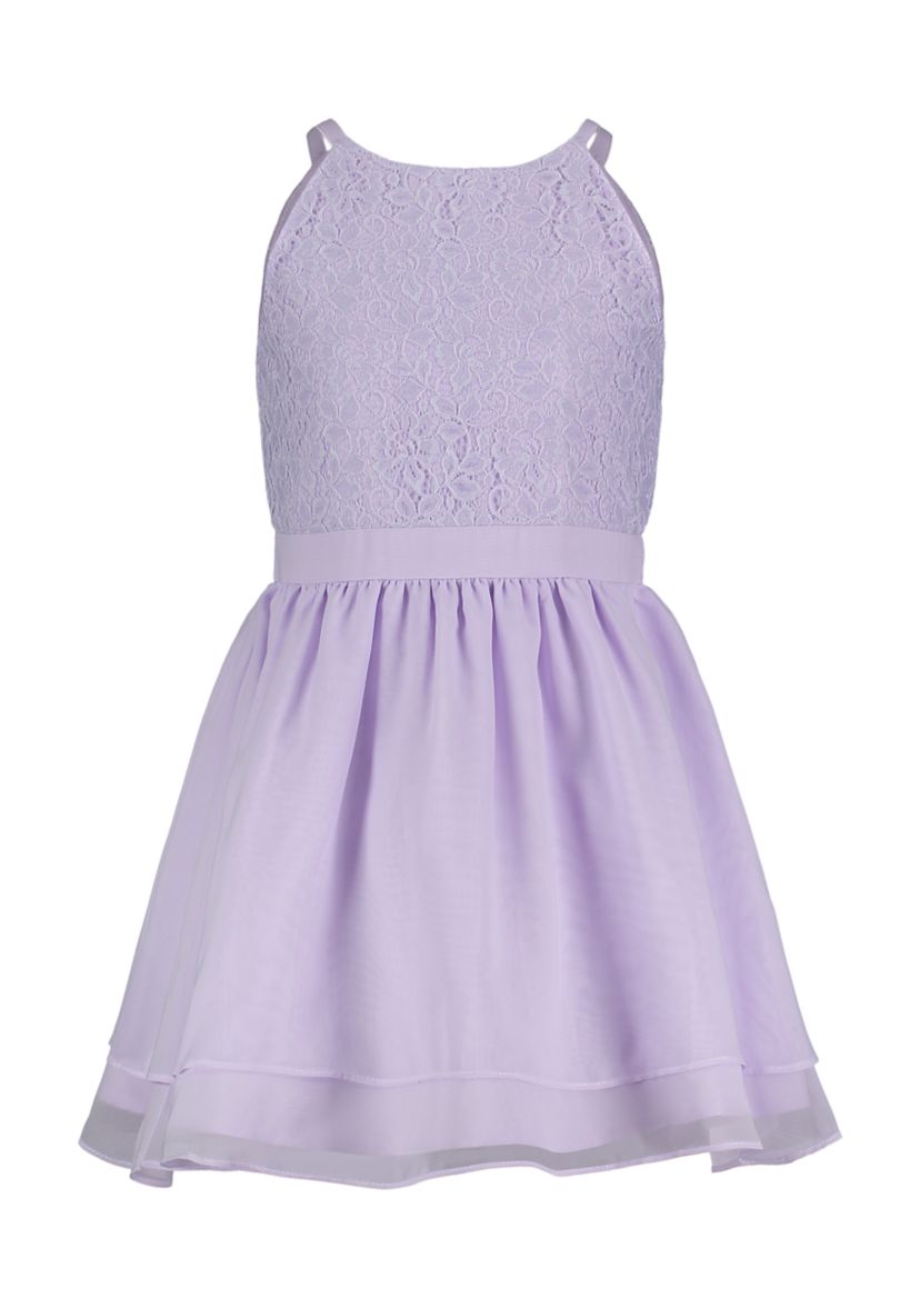 Girls 7-16 Lace and Chiffon Dress