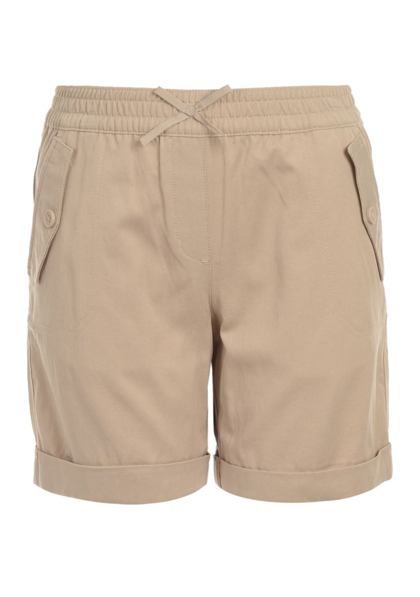 Girls 7-16 Cuffed Twill Shorts
