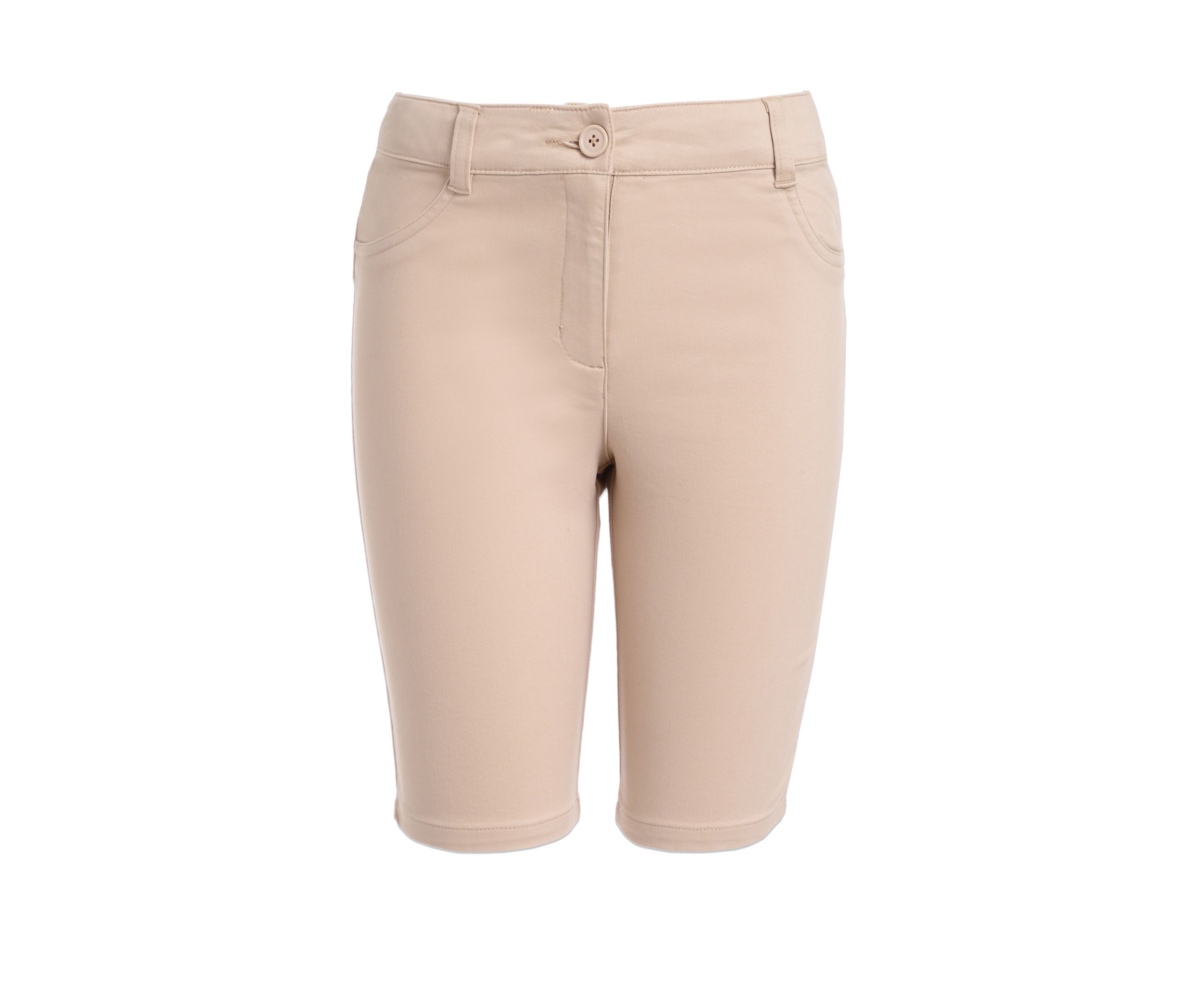 Girls 7-16 Sateen Bermuda Shorts with Adjustable Waistband 