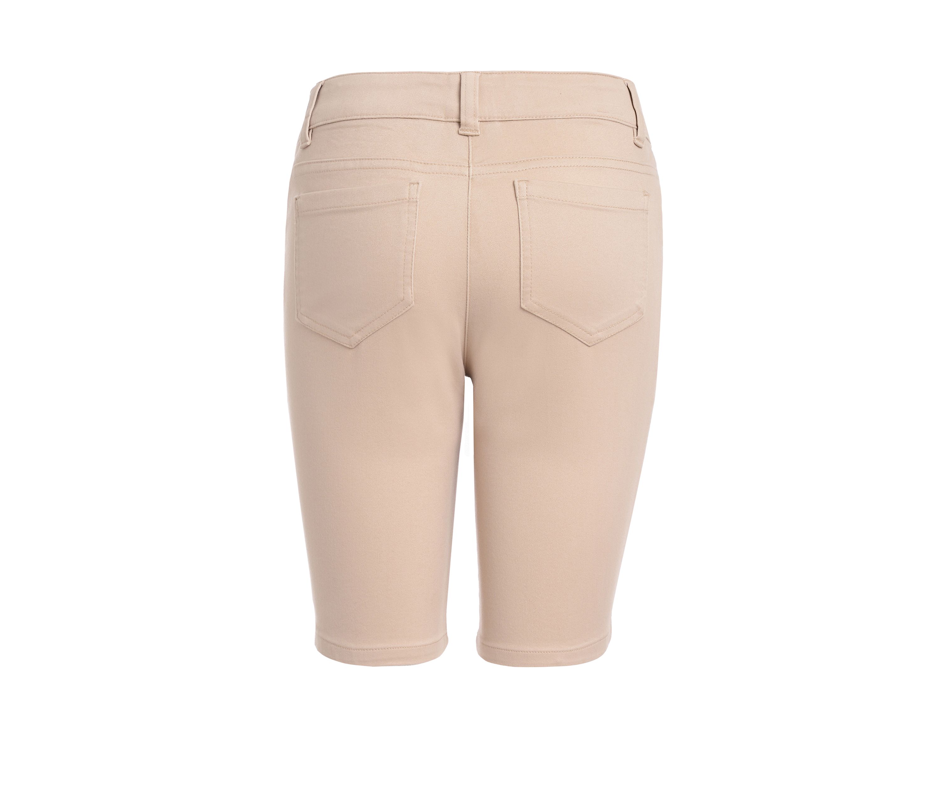 Girls 7-16 Sateen Bermuda Shorts with Adjustable Waistband 