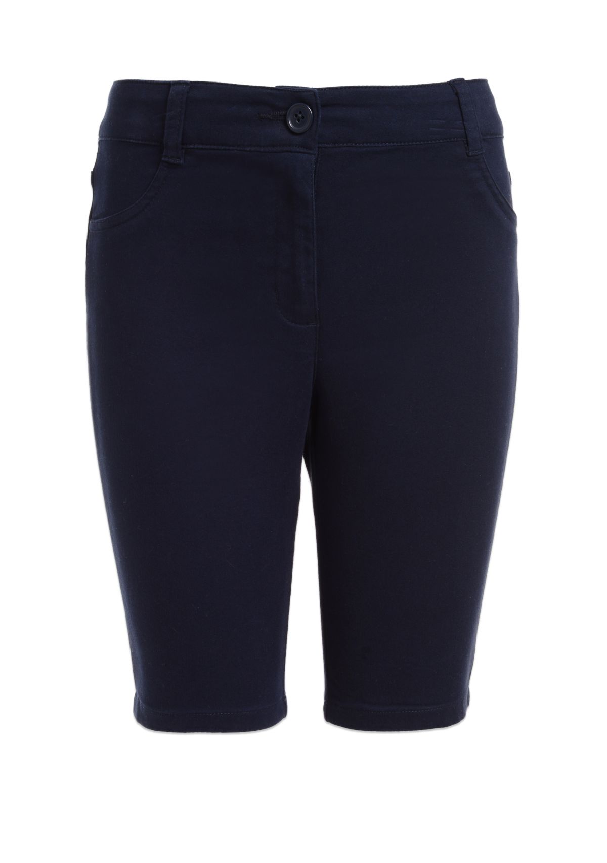 Girls 7-16 Sateen Bermuda Shorts with Adjustable Waistband 