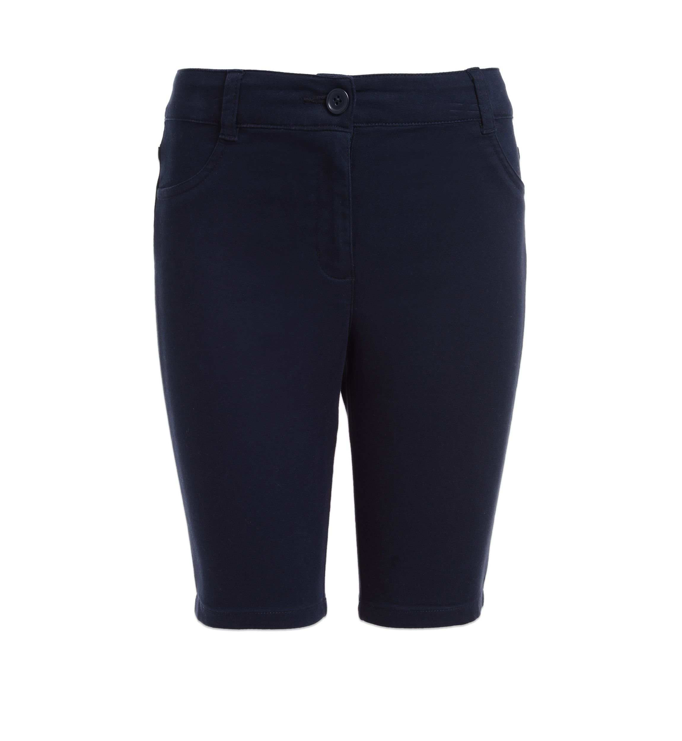 Girls 7-16 Sateen Bermuda Shorts with Adjustable Waistband 