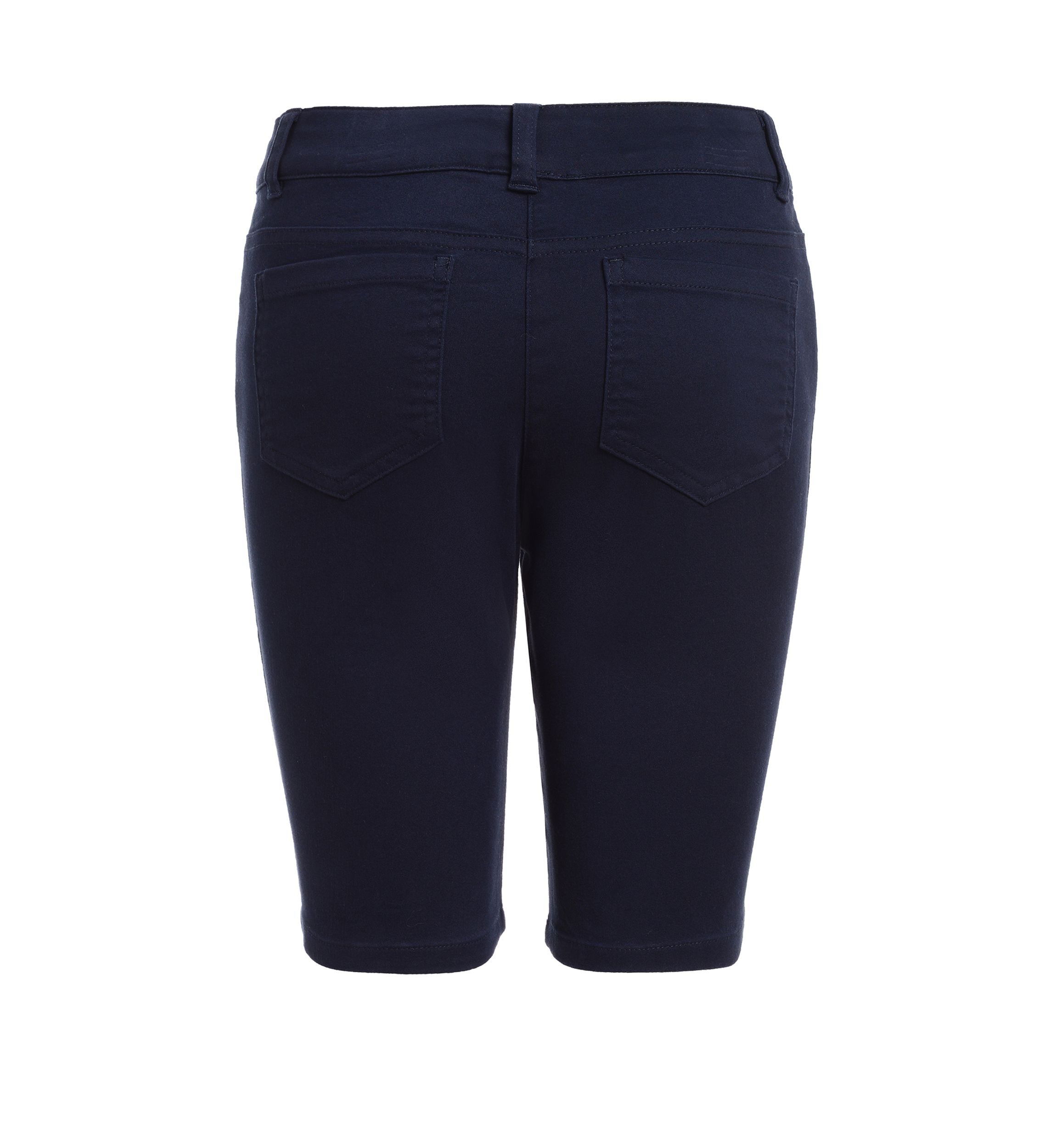 Girls 7-16 Sateen Bermuda Shorts with Adjustable Waistband 