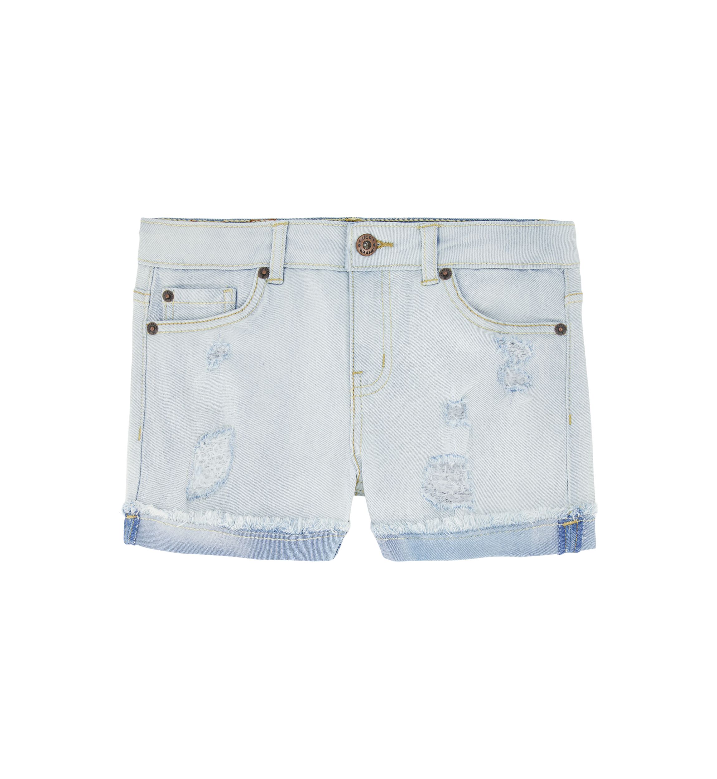 Girls 7-16 Distressed Cuffed Denim Shorts 