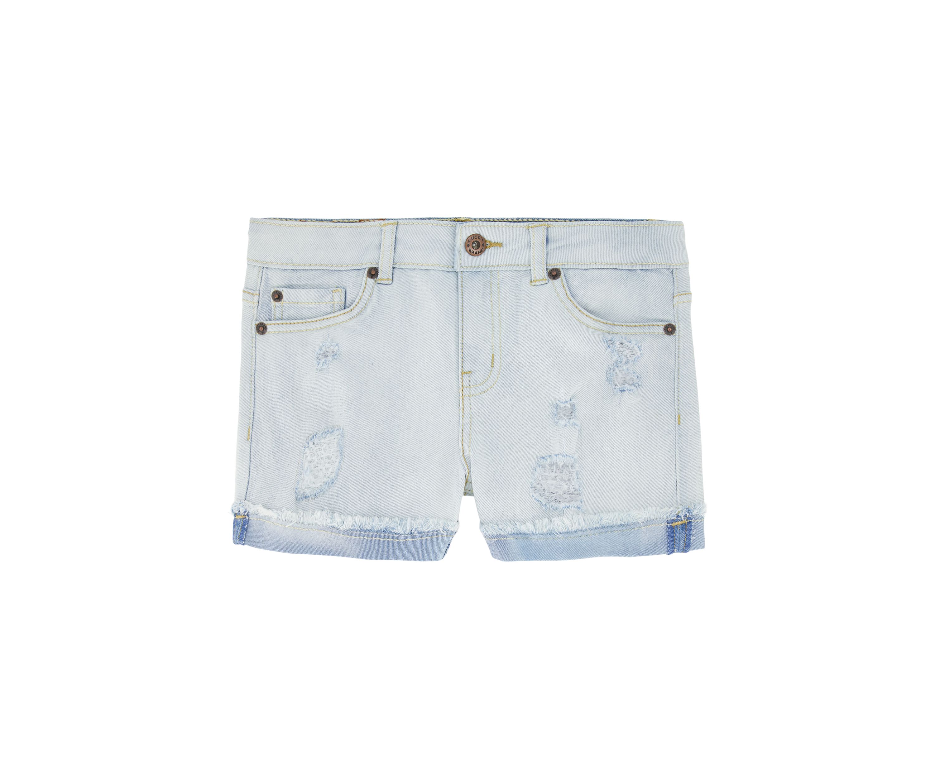 Girls 7-16 Distressed Cuffed Denim Shorts 